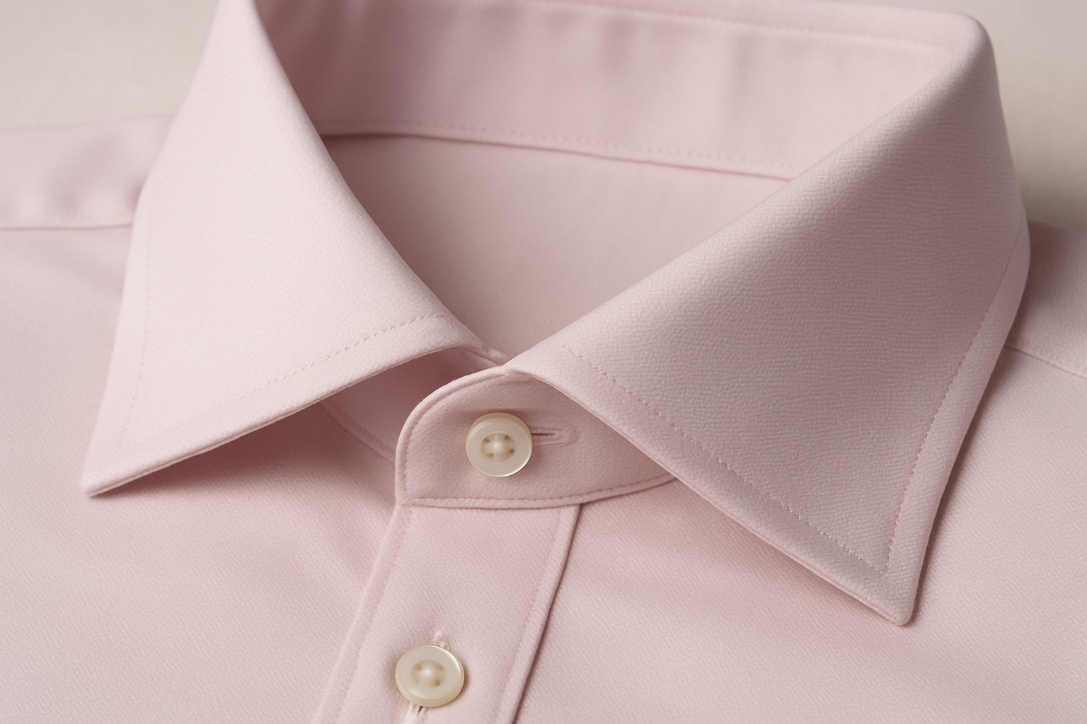 Light pink dress shirt collar detail - premium quality