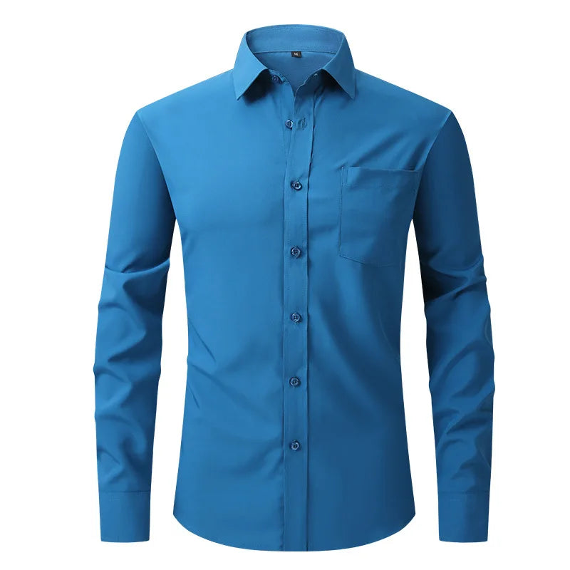 Men's Professional Business Dress Shirt - Anti-Wrinkle