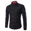 Men's Business Formal Plaid Shirt - Long Sleeve Gentleman Lapel Collar