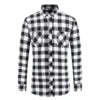 Men's Long Sleeve Plaid Shirt - Double Pocket Casual Button-Up Cardigan