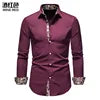 Men's Court Style Formal Shirt - Floral Patchwork Long Sleeve Lapel Casual Shirt