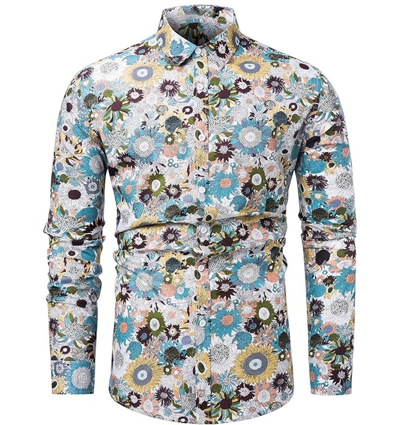 Men's 3D Print Shirt - Fashion Long Sleeve Casual Shirt