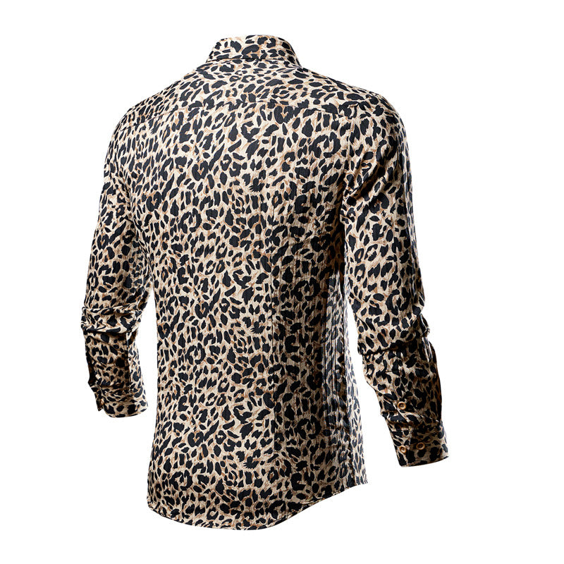 Men's Colorful Floral Print Shirt - Long Sleeve Casual Plus Size