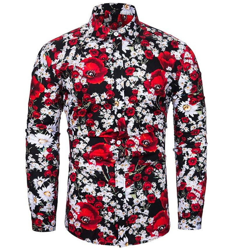 Men's 3D Print Shirt - Fashion Long Sleeve Casual Shirt