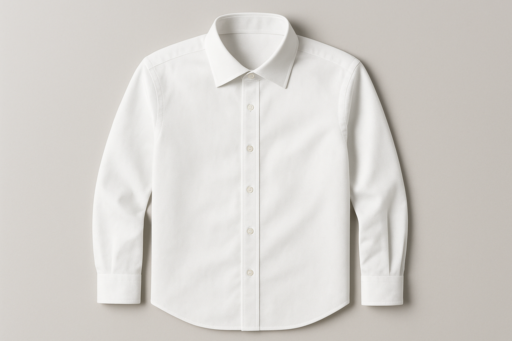 Men's white long sleeve dress shirt - professional business attire