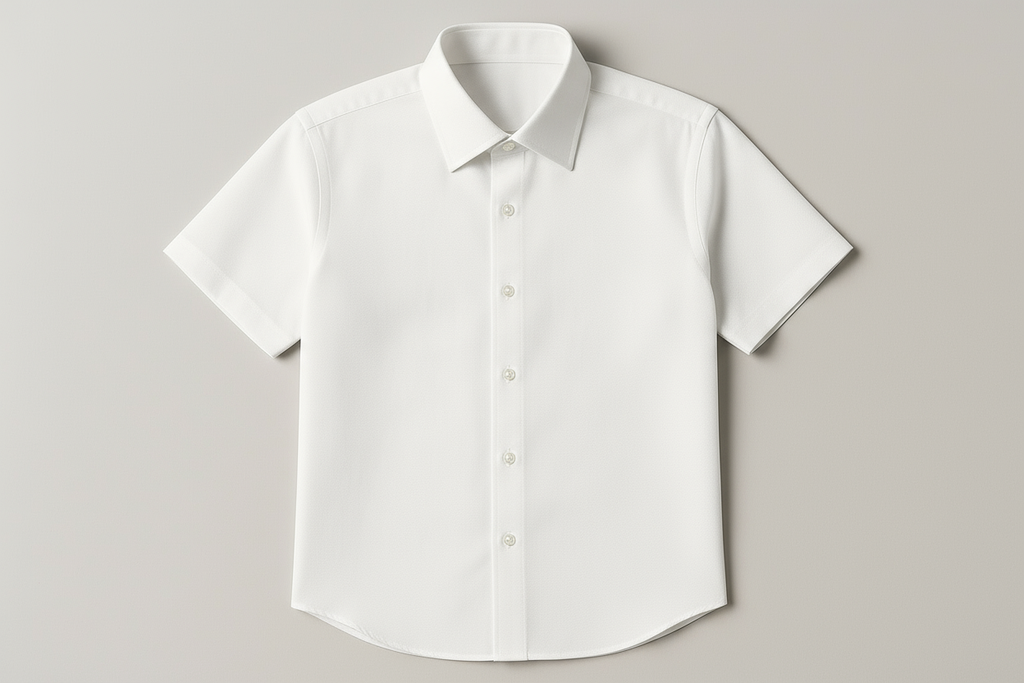 Men's white short sleeve business shirt - professional attire