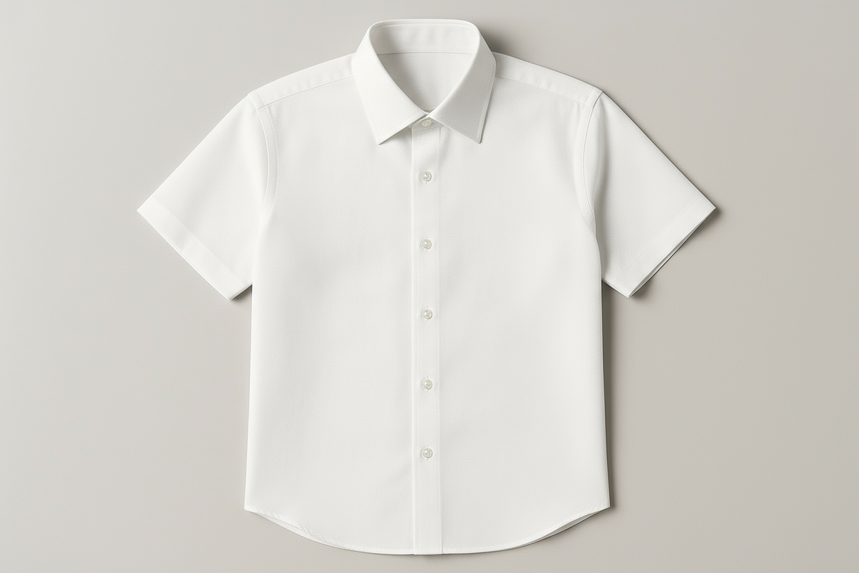 Men's white short sleeve business shirt - professional attire