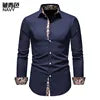 Men's Court Style Formal Shirt - Floral Patchwork Long Sleeve Lapel Casual Shirt