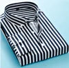 Men's Classic Blue Striped Dress Shirt - Business Casual