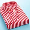 Men's Classic Blue Striped Dress Shirt - Business Casual