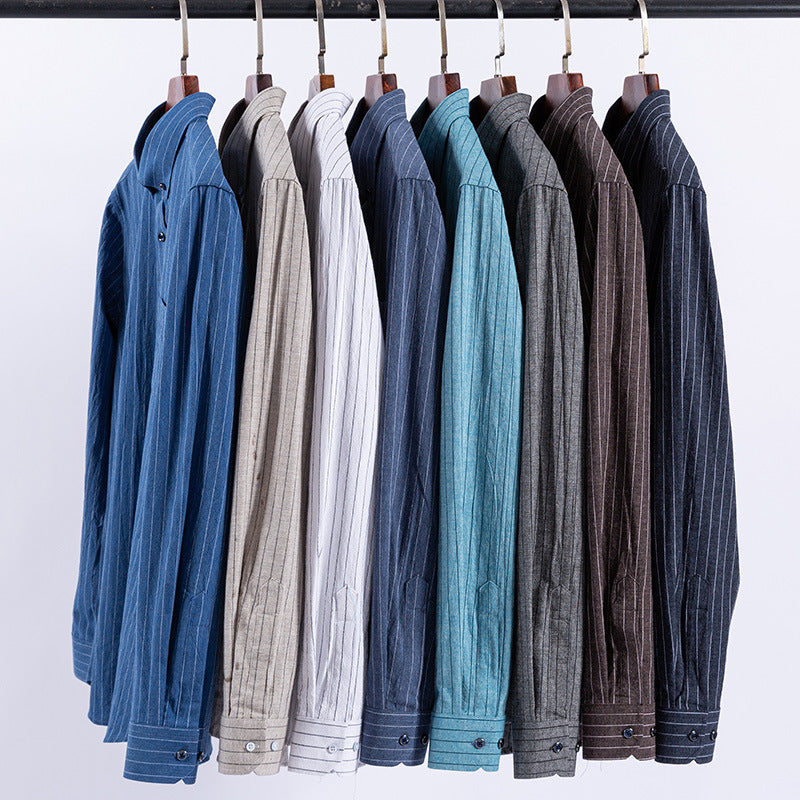 Big tall plaid long sleeve shirt men