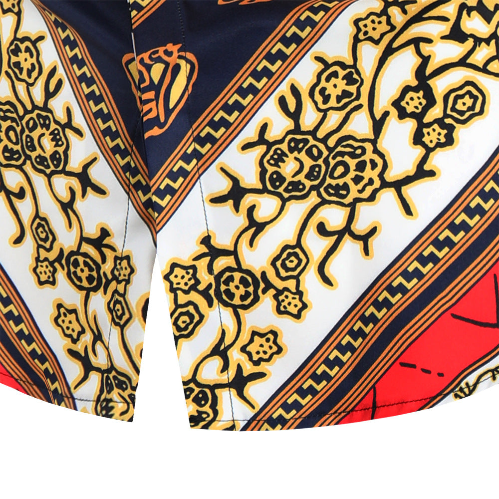 Men's 3D Digital Print Shirt - Long Sleeve Fashion Plus Size