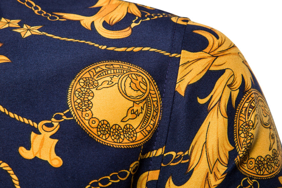 Men's Print Long Sleeve Shirt - Casual Fashion Shirt