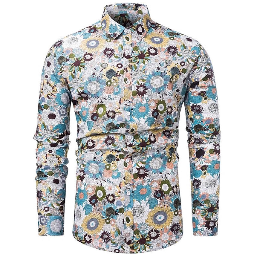 Men's 3D Print Shirt - Fashion Long Sleeve Casual Shirt