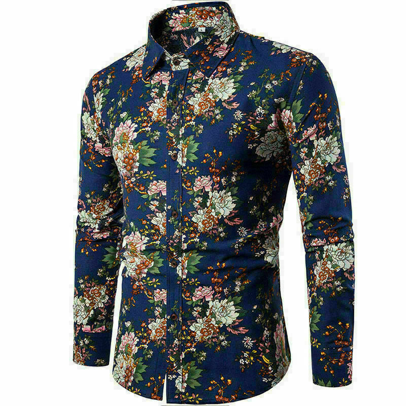 Men's 3D Digital Print Shirt - Casual Long Sleeve Fashion Shirt