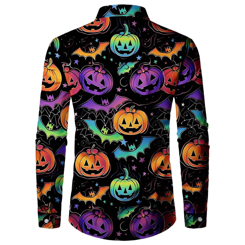 Men's Casual Lapel Collar Shirt - Long Sleeve Resort Style Shirt